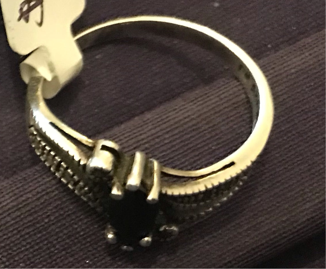 .925 sterling silver black onyx ring